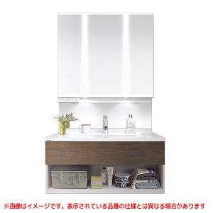 Kjk パナソニック 洗面化粧台 Cライン 900mm オープン シングルレバーシャワー 木製3面