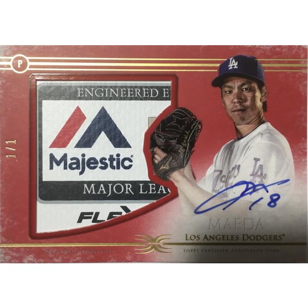 【1/1枚限定】前田健太直書きサインタグパッチ 2017 Topps Definitive Laun...