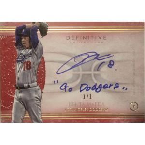 【1/1枚限定】前田健太直書きGo Dodgers入りサイン 2017 Topps Definitive Inscription 