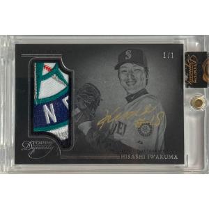【1/1枚限定】岩隈久志直書きサインTeamロゴパッチ 2014 Topps Dynasty Game-used Team Logo Patch Gold Ink Auto