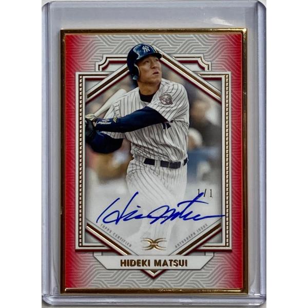 【1/1枚限定】松井秀喜直書きサイン 2022 Topps Definitive Framed Au...