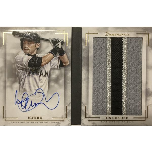 【1/1枚限定】イチロー直書きサイン実使用ジャンボパッチ 2018 Topps Luminaries...