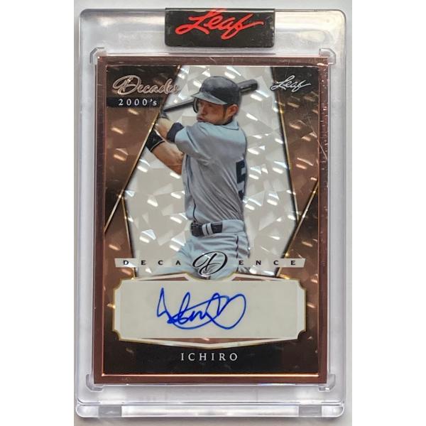 【10枚限定】イチロー&amp;アイバーソン直書筆Wサイン 2022 Leaf Decades 2000's...
