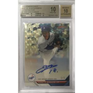 【鑑定済!状態完璧!1/1枚限定】前田健太直書きROOKIEサイン 2016 Bowman's Best Super-fractor RC Auto BGS10 Auto 10