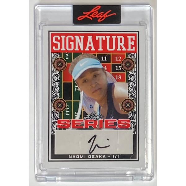 【1/1枚限定】大阪なおみ直筆サイン 2022 Leaf Signature Series Enca...
