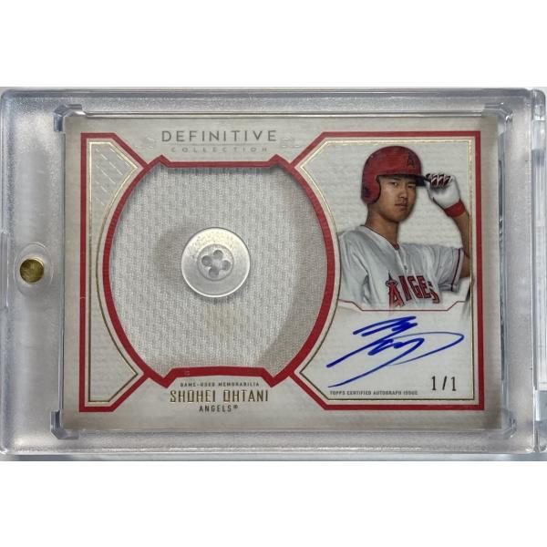 【激レア実使用ボタン部分!1/1枚限定】大谷翔平直書きサイン 2019 Topps Definiti...