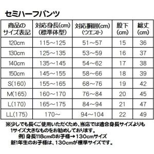 セミハーフパンツ(ブルー)130cmサイズの詳細画像1