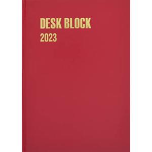 博文館新社 手帳 2023年 B5 マンスリー デスクブロック 18ヵ月 ルージュ No.170