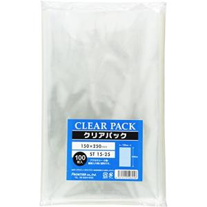 カクケイ OPP袋 クリアパック テープ無し 30μ 100枚 ST15-25