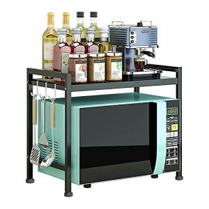 レンジラック 電子レンジラック 伸縮式 レンジ上ラック トースターラック 高さ3段式 レンジ台 キ