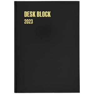 博文館新社 手帳 2023年 A4 マンスリー デスクブロック 18ヵ月 黒 No.130