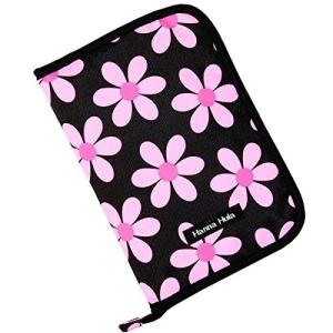 ハンナフラ 母子手帳ケース Lサイズ レトロフラワーピンク
