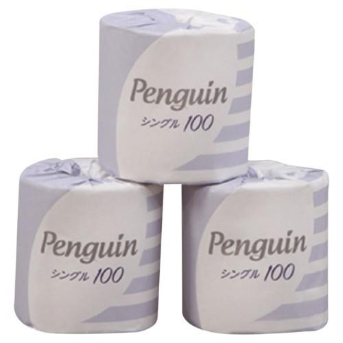 トイレットペーパー ペンギン100m S80個入包装 【T080-0021】
