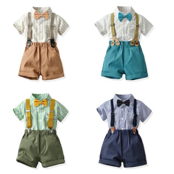 男の子 フォーマル スーツ 半袖 子供スーツ 夏 入園式 入学式 2点セット チェック柄 おしゃれ ...