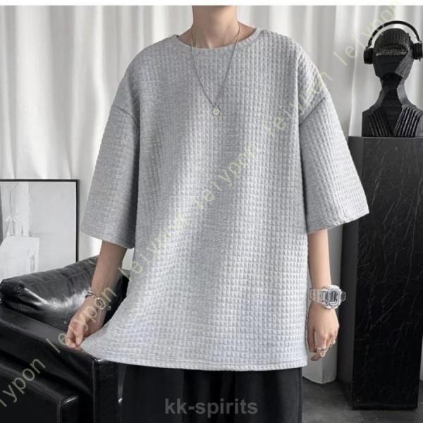 tシャツ メンズ 半袖 七分袖 無地 ゆったり オーバーサイズ 綿 蒸れにい 速乾 カットソー クル...