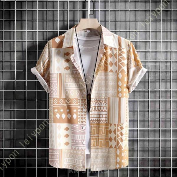 アロハシャツ メンズ 半袖 ハワイ風 プリントシャツ 通気速乾 軽量 花柄シャツ パイナップル 夏 ...