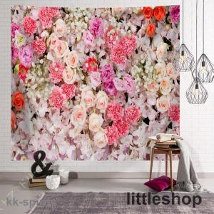 花 タペストリー 北欧 おしゃれ ひな祭り飾り 母の日飾り ウォールタペストリー 壁掛けタペストリー 母親 寝室 リビングルーム 寮 パーティー装飾 自然風景｜kk-spirits