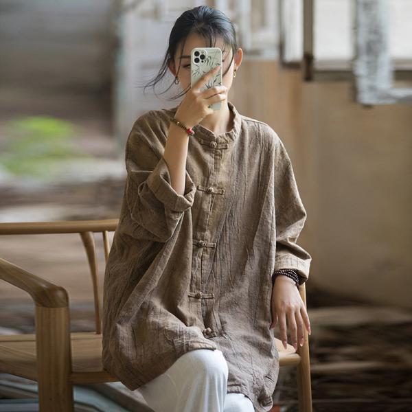 ジャケット レディース 秋 羽織り 上着 アウター 長袖 丸首 クルーネック ノーカラー 自然に体型...