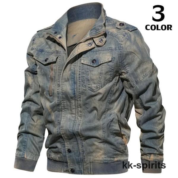 ミリタリージャケット メンズ Gジャン デニムジャケット ジャケット ジージャン 春服 アウター 4...
