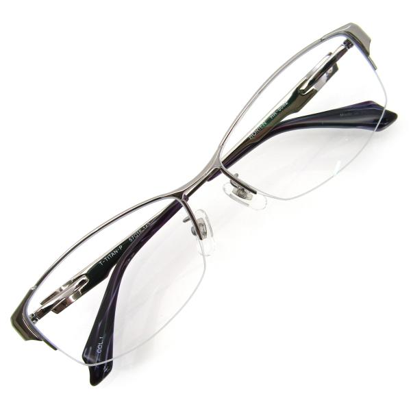 【ホリエン】ビッグサイズ スクエア 伊達 眼鏡 大きい 幅広 メタル フレーム ナイロール PC メ...