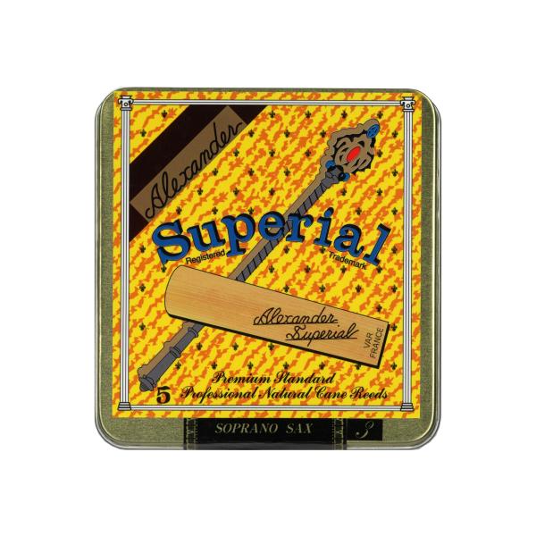 ソプラノサックスリード Alexander（アレクサンダー）スペリアル（5枚入）