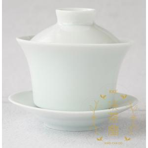 蓋碗 台湾製 伝統式蓋碗 三希 牙白色 110cc : 暁茶堂(kke-taiwantea