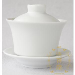蓋碗 台湾製 伝統式蓋碗 三希 牙白色 110cc : 暁茶堂(kke-taiwantea