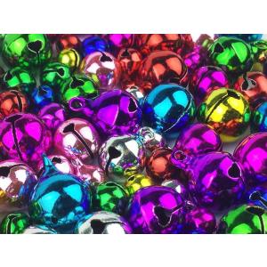 手芸 用 鈴 チャーム ミックス 100個 6mm 8mm 10mm 12mm カラフル すず アク...