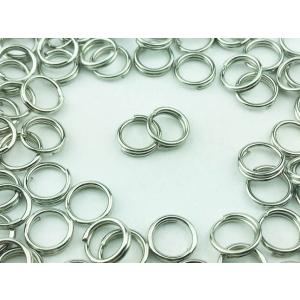 二重 丸カン 6mm 100個 シルバー 銀色 アクセサリー リング パーツ マルカン 丸環 金具 （AP0097）