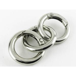 カラビナ 丸 シルバー 10個 24mm サー...の詳細画像2