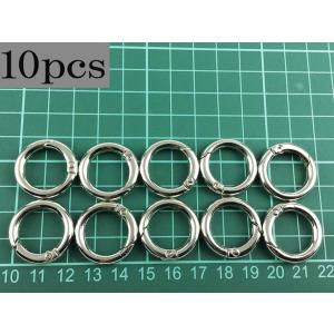 カラビナ 丸 シルバー 10個 24mm サー...の詳細画像4