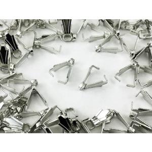 バチカン シルバー 100個 8mm Aカン カン 付き デザインバチカン ネックレス パーツ 金具 留め具 （AP0374）