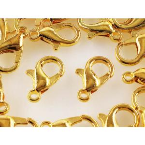 カニカン　ゴールド　200個　12X8　金具　留め具　アクセサリー　ストラップ　パーツ　金具AP1262