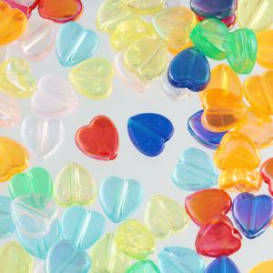 ビーズ 8mm 丸 有色 透明 500個 オーロラ ミックス 穴あり