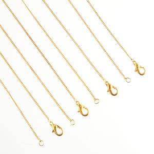 ネックレス チェーン パーツ ゴールド 45cm 細め 12本 カニカン 丸カン セット アクセサリー 金具 ハンドメイド 手芸 AP2649