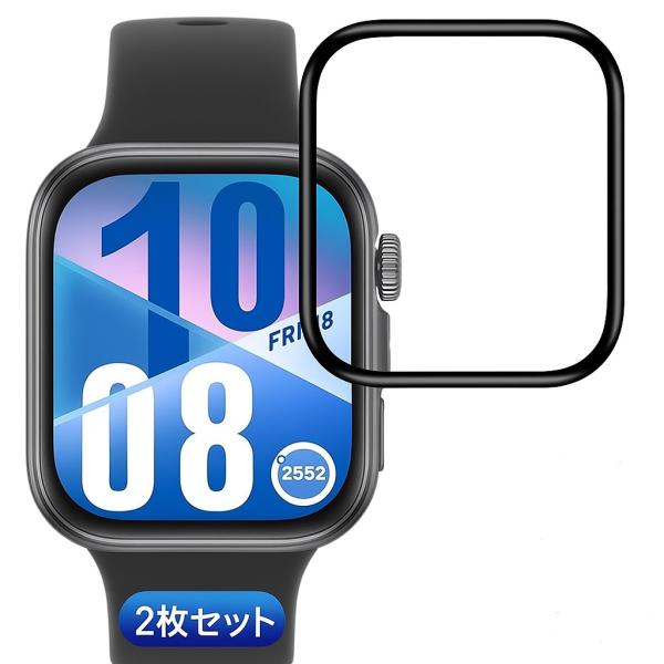 2枚 HUAWEI Watch Fit 4 / Fit 4 Pro 用 保護フィルム 3D曲面カバー...
