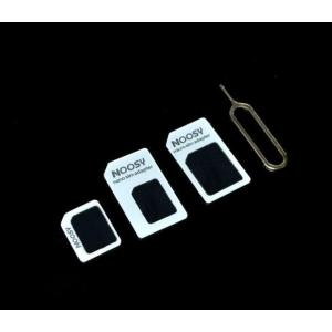 SIM カード ケース ホルダー スキマに入る 3枚収納 変換 アダプタ イジェクトピン 4点セット