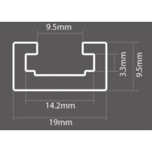 Tスロットトラック 9.5mm×19mm 規格...の詳細画像1