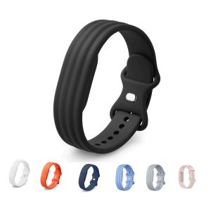 Google Fitbit Air 用 交換バンド シリコンベルト 替えベルト 替えストラップ 柔らかい 軽量 長さ調節可能 防水 防汗 耐久性 スポーツ 通気性 着脱簡単 男女兼用