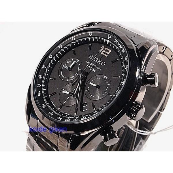 セイコー 腕時計 真っ黒クロノグラフ 海外版 SSB093