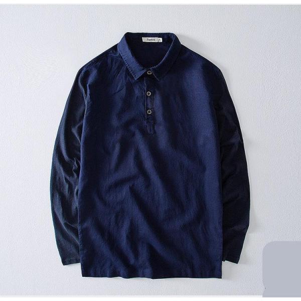 カジュアルシャツリネンシャツ メンズ 白シャツ ヘンリーネック 長袖 大きいサイズ 切り替え リネン...