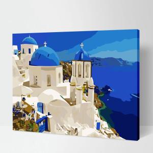 ☆ 塗り絵キット DIY 油絵セット 大人用 世界の風景 クリスマス