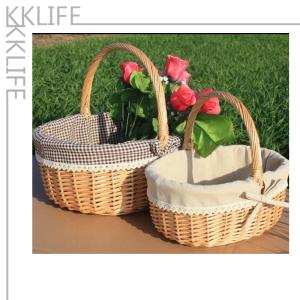 ピクニックバスケット　北欧　持ち手　収納籠�