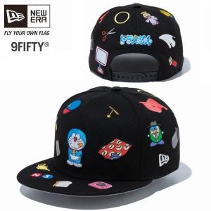 ニューエラ　NEWERA　9FIFTY　ドラえもん オールオーバーロゴ ブラック　限定モデル　ベースボールキャップ　在庫限り　14174556｜kkp