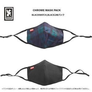CHROME クローム　マスク　2枚組セット　ブラック/チェック　M/Lサイズ　メンズ　男性用サイズ　アメリカ　自転車　メッセンジャー｜kkp