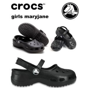 代引き不可商品 アウトレット セール クロックス CROCS ガールズ メリージェーン ブラック｜kkp