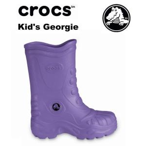 代引き不可商品  アウトレットセール 現品 クロックス crocs  Kid's Georgie キッズ ジョージ―  パープル 15.5cm 24｜kkp