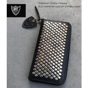 HTC エイチティーシー スタッズ ラウンドファスナー レザー長