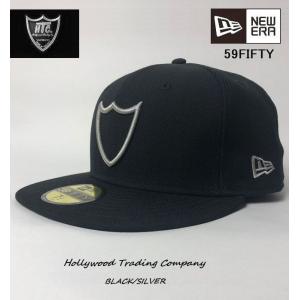 HTC × NEWERA　ニューエラ　ハリウッドトレーディングカンパニー　キャップ　コラボ　ダブルネーム　59FIFTY　ブラック｜kkp