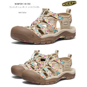 キーン　KEEN　ニューポート　レトロ　花柄　フラワープリント　キャンプ　水場　アウトドア　レディス　女性用　アメリカ　1028878｜kkp